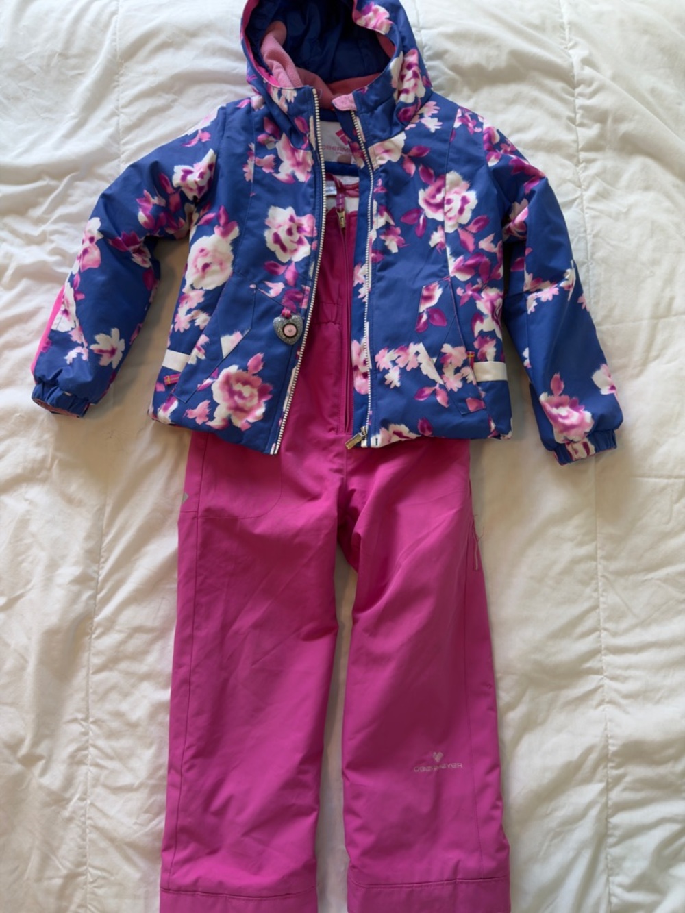Obermeyer Girls Size 7 Ski Jacket and Bib Ski Pants
